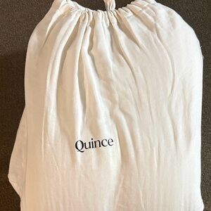 Quince Ivory Drawstring Pouch